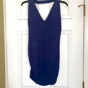 Lane Bryant Navy Blue Halter Top with Ruched Sides (Never Been Worn)